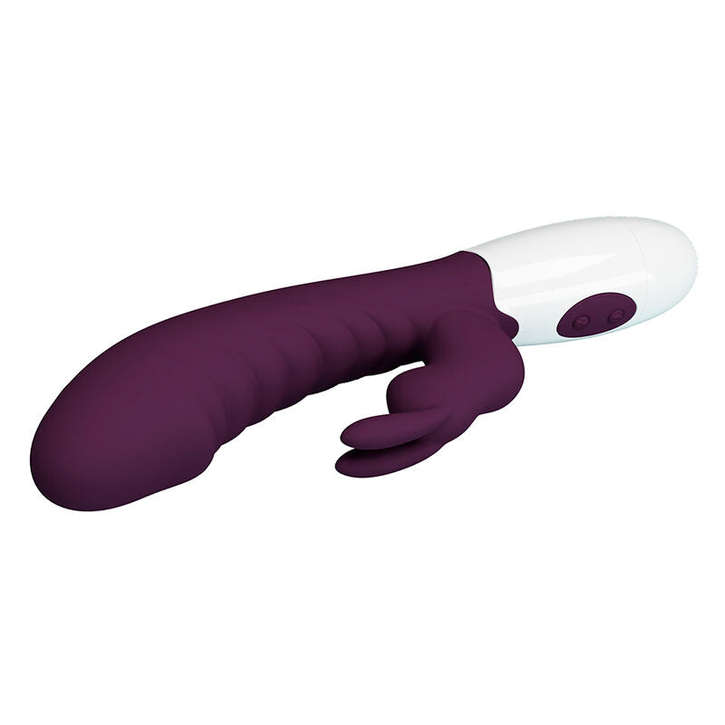 Pretty Love Naughty Bunny - Massaggiatore doppio, colore viola - nella confezione