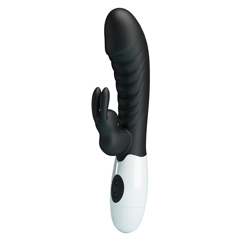Pretty Love Naughty Bunny - Massaggiatore doppio, colore nero