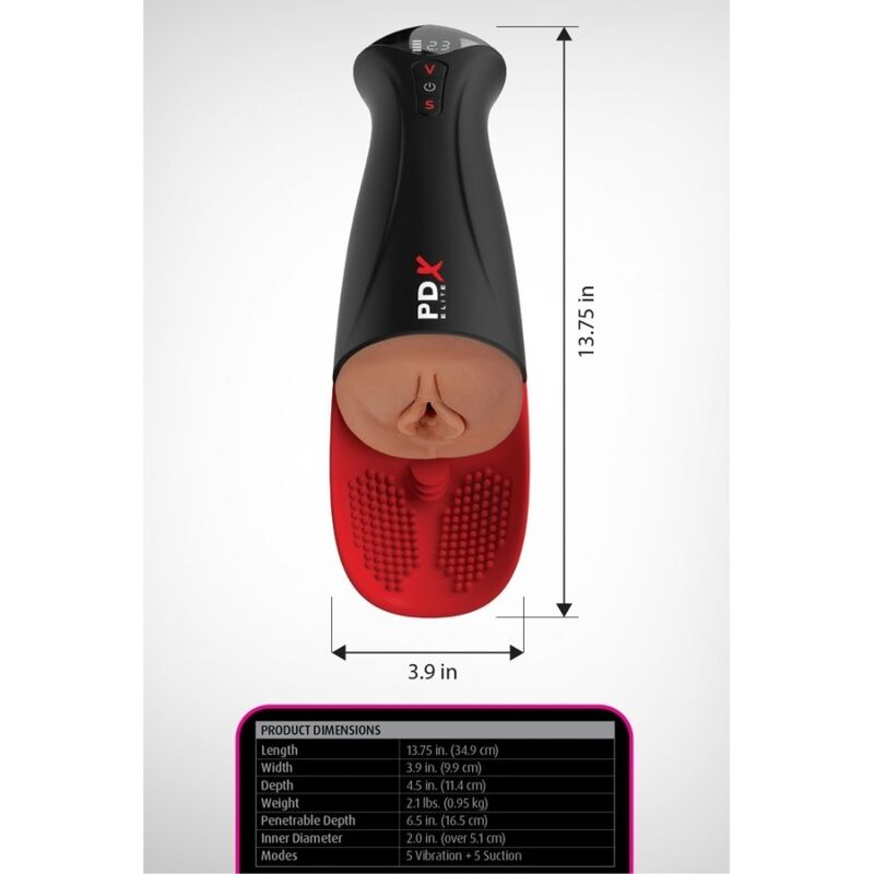 Pdx Elite Fap O Matic Pro - Dispositivo per uomo, colore automatico marrone 34 9 - retro