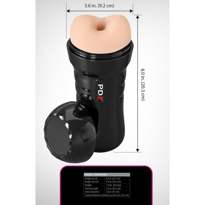 Pdx Extreme Wet Bussies Super Bangin' Butthole Stroker 20.8 CM - Accessorio intimo - in mano per le dimensioni