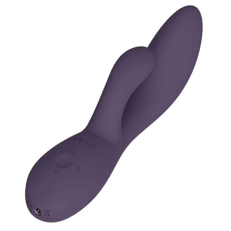 LELO Ina - Massaggiatore doppio, colore viola - in mano per le dimensioni
