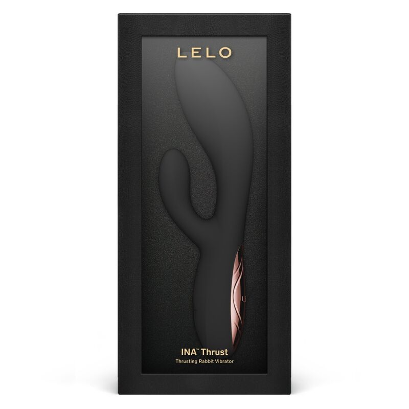 LELO Ina - Massaggiatore doppio, colore thrust nero - in mano per le dimensioni