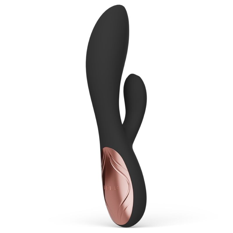 LELO Ina - Massaggiatore doppio, colore thrust nero - vista laterale