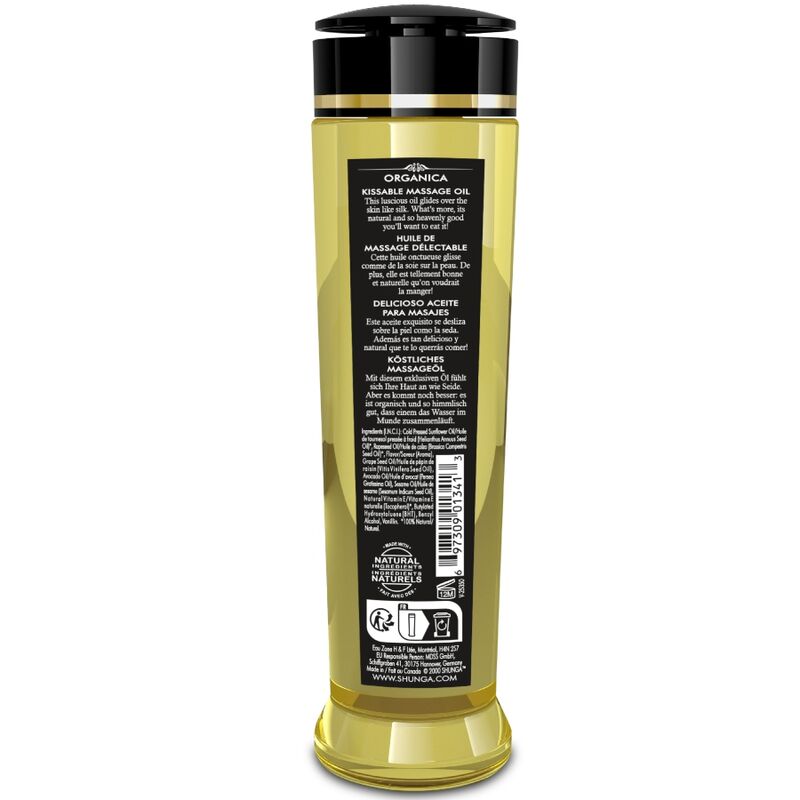 Shunga Biologico AL Lampone 240 ml - Olio da massaggio, kit da 3 - dettaglio