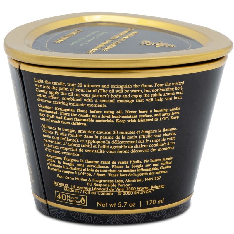 Shunga Candela 170 ml - Olio da massaggio, kit da 3, colore standard - in mano per le dimensioni