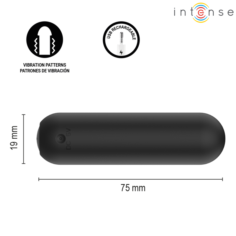Intense Judy - Massaggiatore con telecomando, colore nero - nella confezione