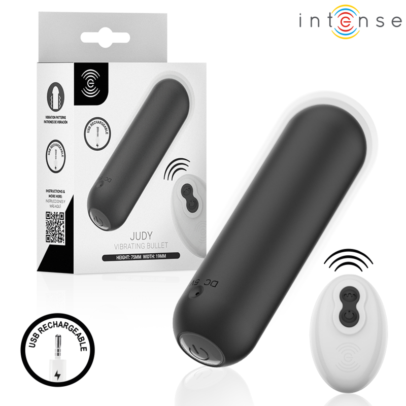 Intense Judy - Massaggiatore con telecomando, colore nero