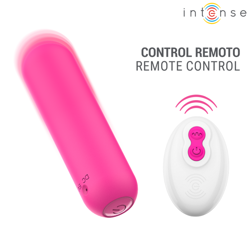 Intense Judy - Massaggiatore con telecomando, colore bulbo rosa - vista laterale