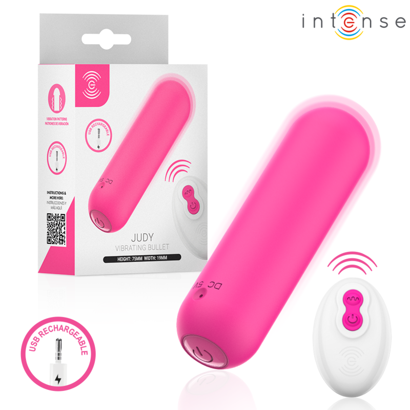 Intense Judy - Massaggiatore con telecomando, colore bulbo rosa