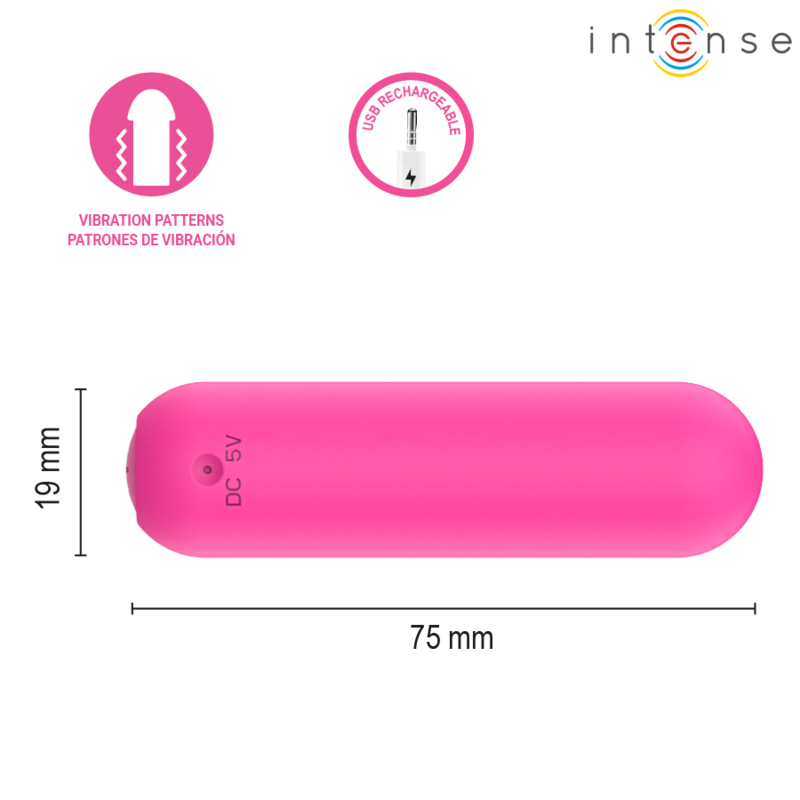 Intense Judy - Massaggiatore con telecomando, colore bulbo rosa - nella confezione