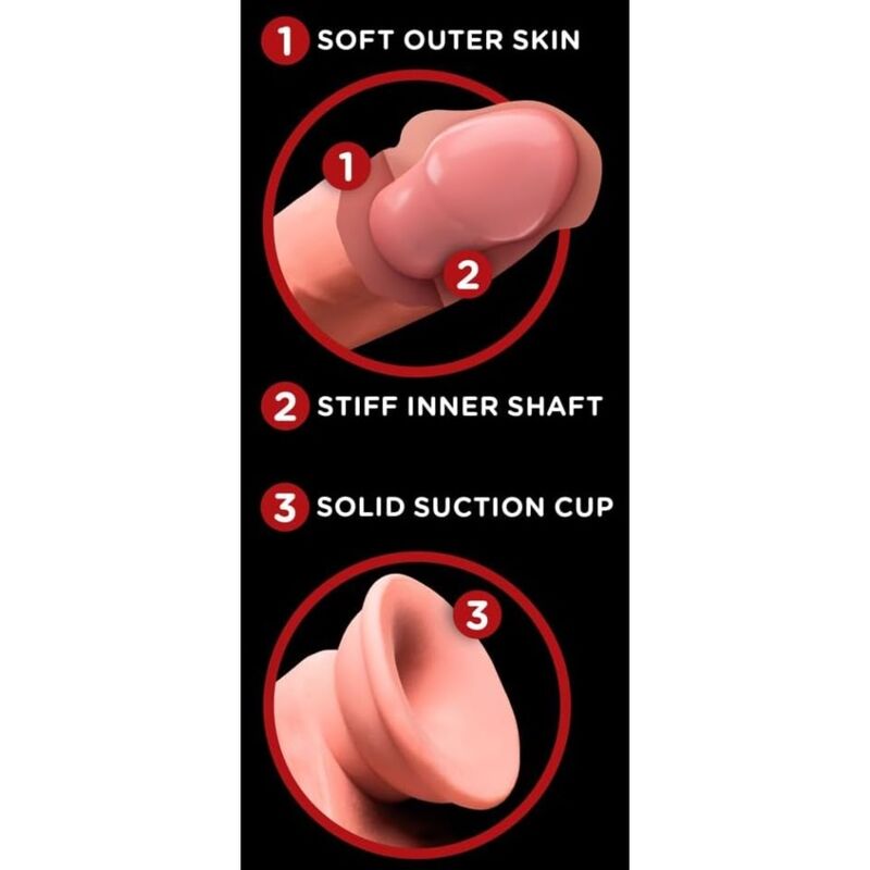 King Cock Plus Tripla Densità - Accessorio intimo - in mano per le dimensioni