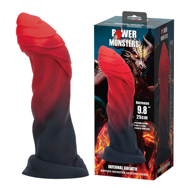 Power Monsters Bigoliath Bicolore Fantasy 25 CM Ø 6 CM - Accessorio intimo - retro