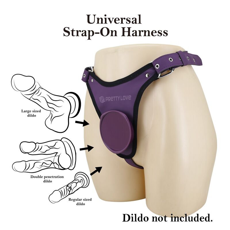 Pretty Love Universali - Accessorio intimo, colore viola nero - in mano per le dimensioni