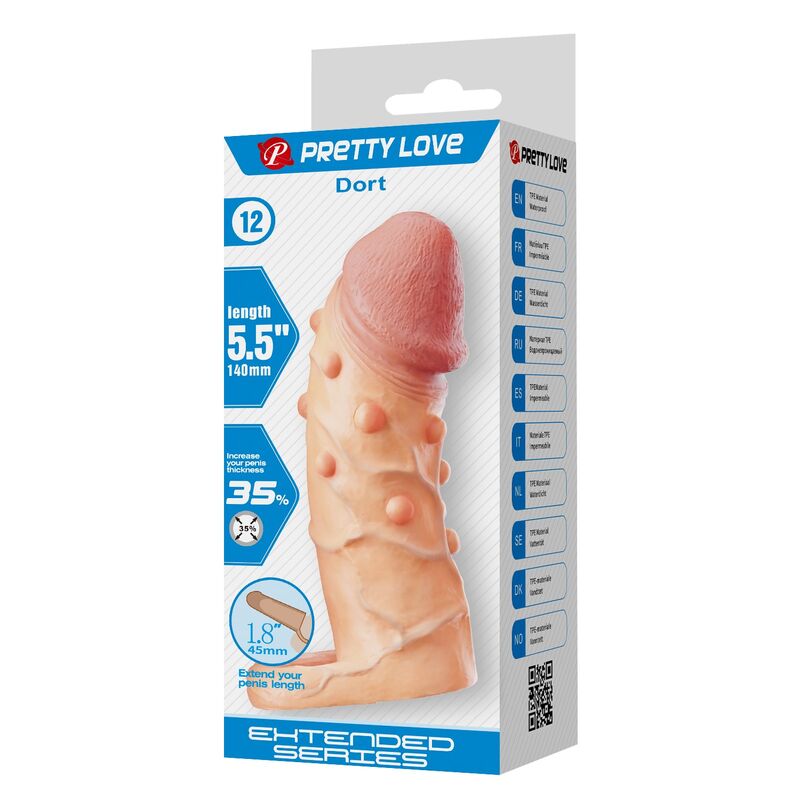 Pretty Love Manicotto - Accessorio intimo, colore estensione dort 14 cm ø 4 cm naturale - dettaglio
