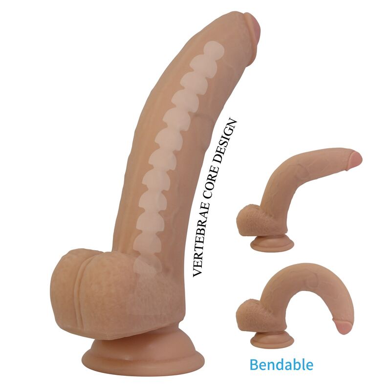 Pretty Love Flessibile - Massaggiatore curvo, colore ellcument 18 cm ø 4.5 cm tpe naturale - vista frontale