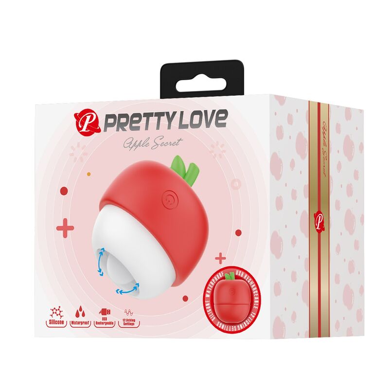Pretty Love Effetto Lingua - Massaggiatore esterno, colore rosso - vista laterale