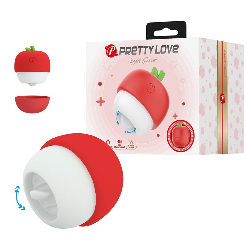 Pretty Love Effetto Lingua - Massaggiatore esterno, colore rosso - nella confezione