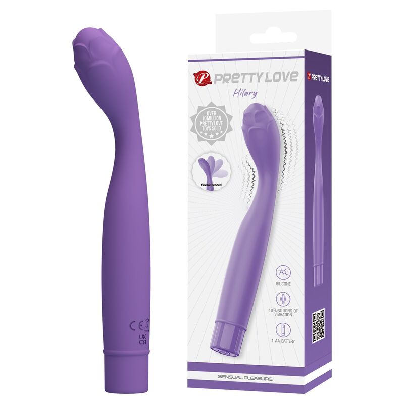 Pretty Love Flessibile - Massaggiatore curvo, colore henry viola