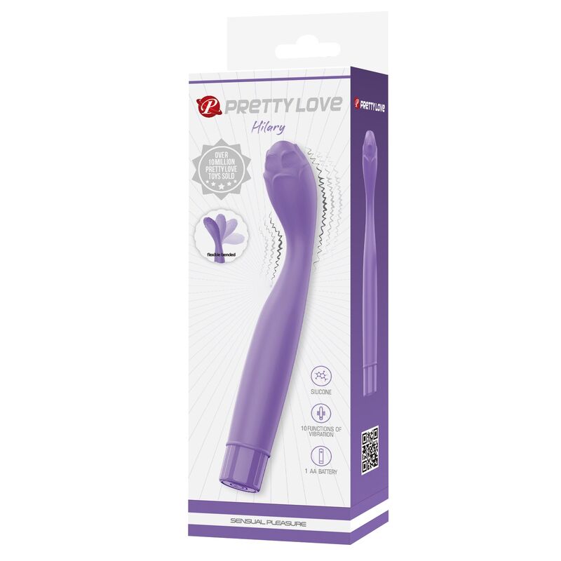 Pretty Love Flessibile - Massaggiatore curvo, colore henry viola - dettaglio
