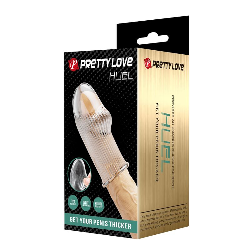 Pretty Love Huel Penis Sleeve - Accessorio intimo, colore trasparente - dettaglio