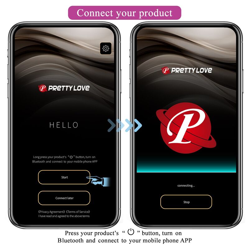 Pretty Love Controllabile Tramite - Massaggiatore con app - retro