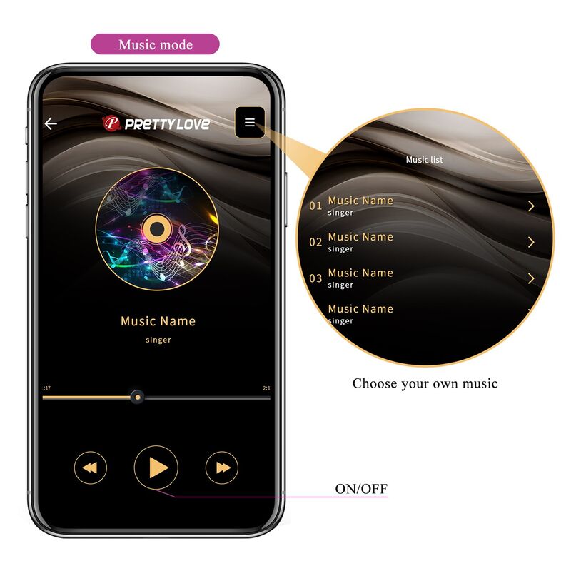 Pretty Love Controllabile Tramite - Massaggiatore con app - in mano per le dimensioni