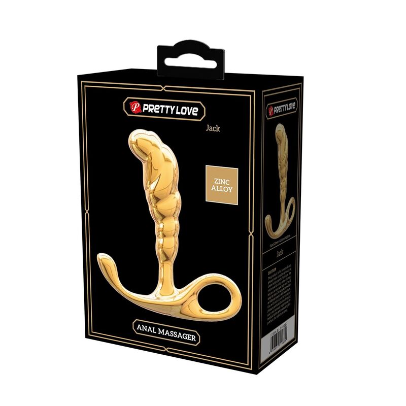 Pretty Love Prostatico - Massaggiatore, colore lega zinco jack colore oro - vista laterale
