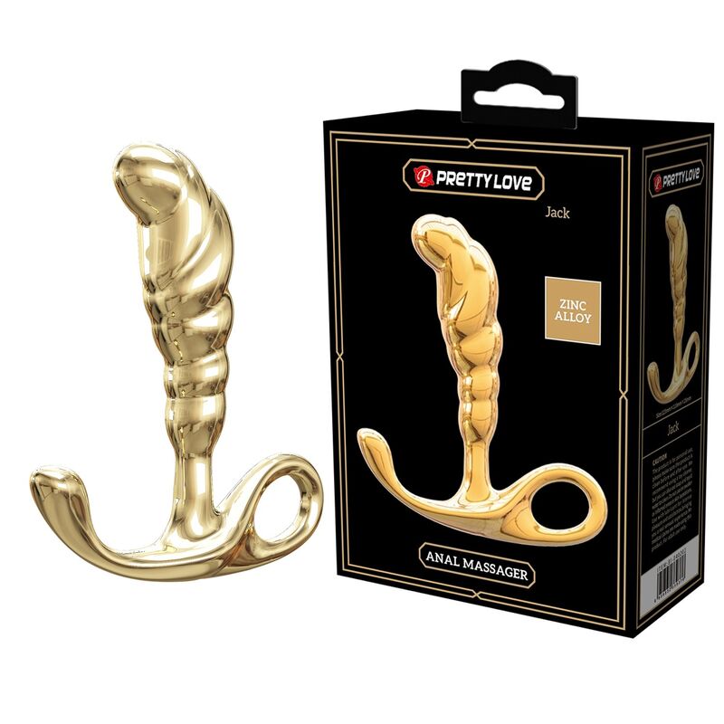 Pretty Love Prostatico - Massaggiatore, colore lega zinco jack colore oro - vista laterale