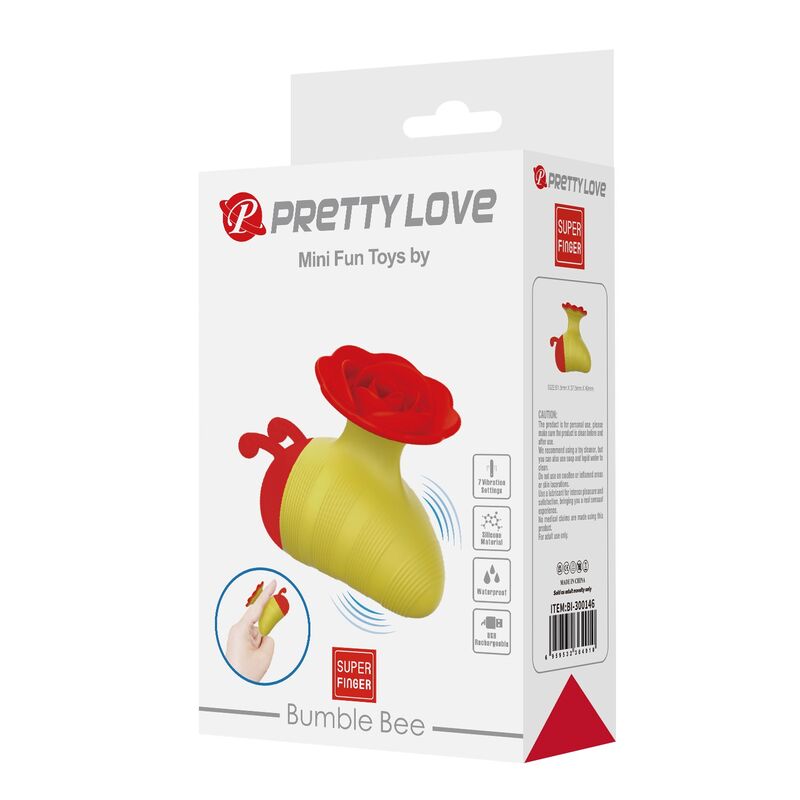 Pretty Love Little Bee 7 Modalità - Massaggiatore esterno, colore standard - in mano per le dimensioni