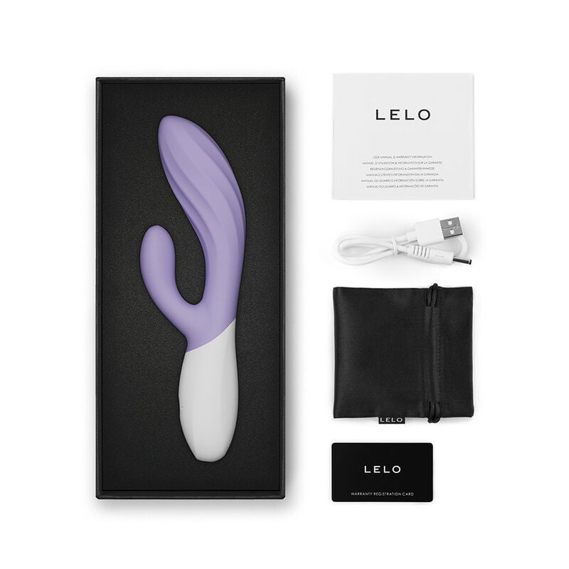 LELO Ina Twist - Massaggiatore doppio, colore lilla - in mano per le dimensioni