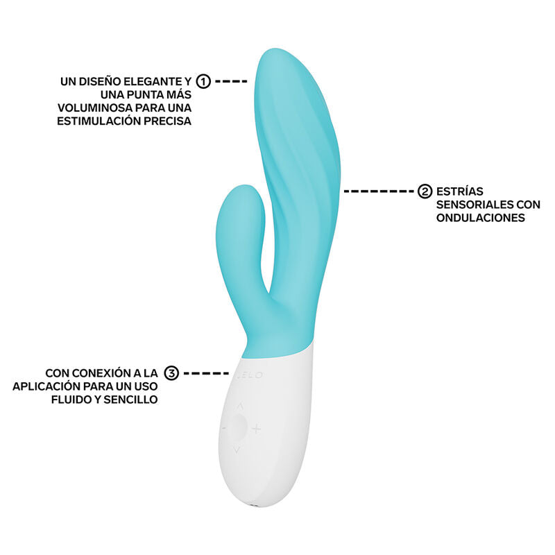 LELO Ina Twist - Massaggiatore doppio, colore turchese - dettaglio