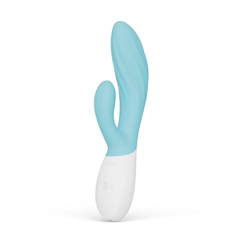 LELO Ina Twist - Massaggiatore doppio, colore turchese - vista laterale