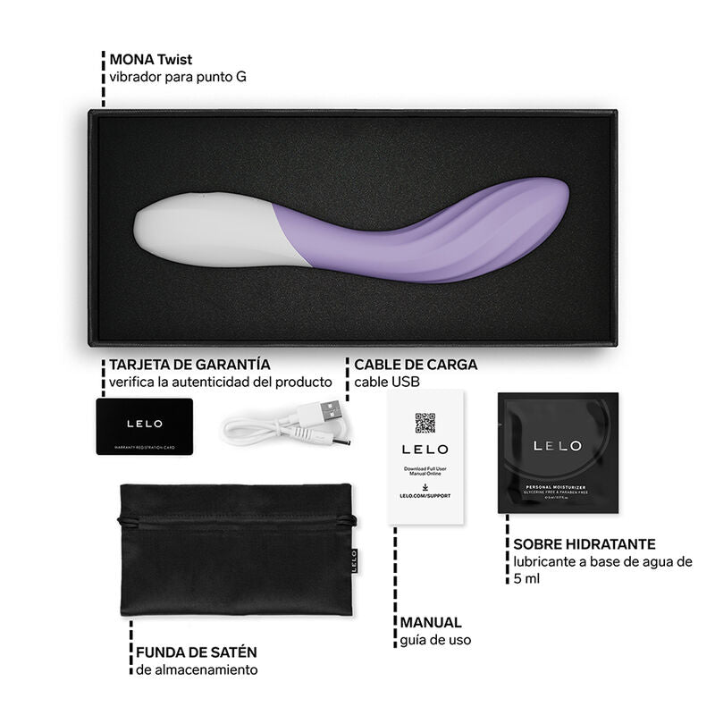 LELO Mona Twist - Massaggiatore con app, colore lilla - retro