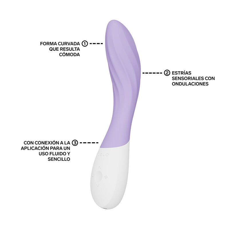 LELO Mona Twist - Massaggiatore con app, colore lilla - dettaglio