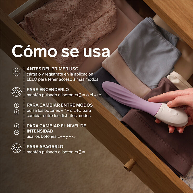 LELO Mona Twist - Massaggiatore con app, colore lilla - vista frontale