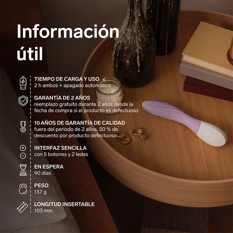 LELO Mona Twist - Massaggiatore con app, colore rosa - retro