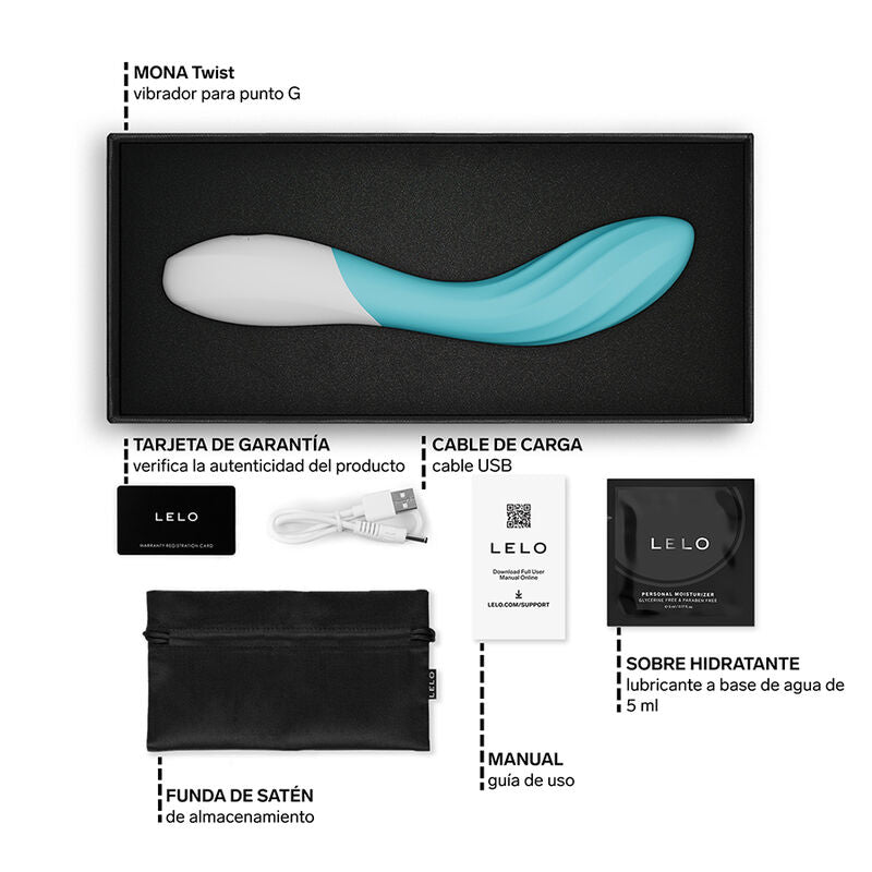 LELO Mona Twist - Massaggiatore con app, colore turchese - retro