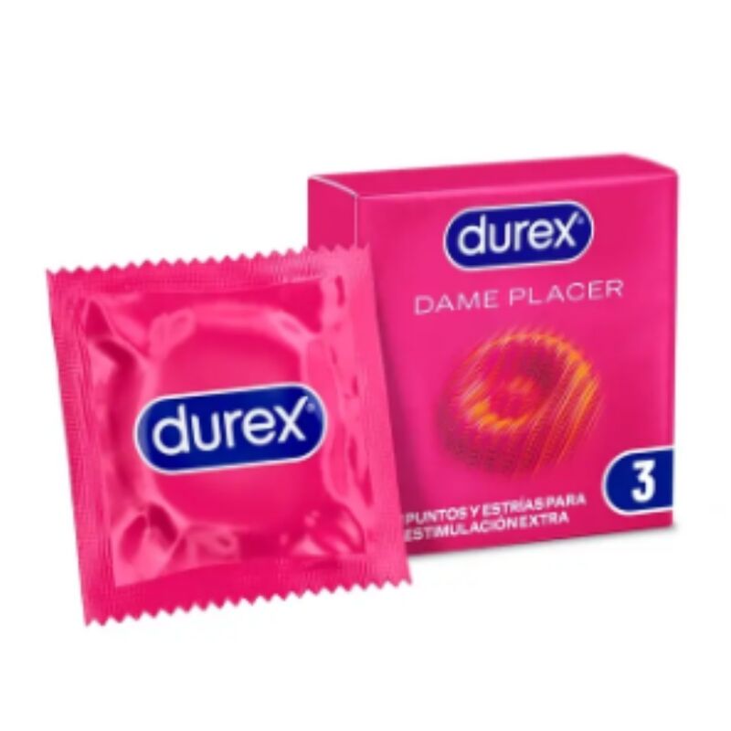 Durex Dame Placer 3 pezzi - Preservativi, kit da 3 - vista laterale
