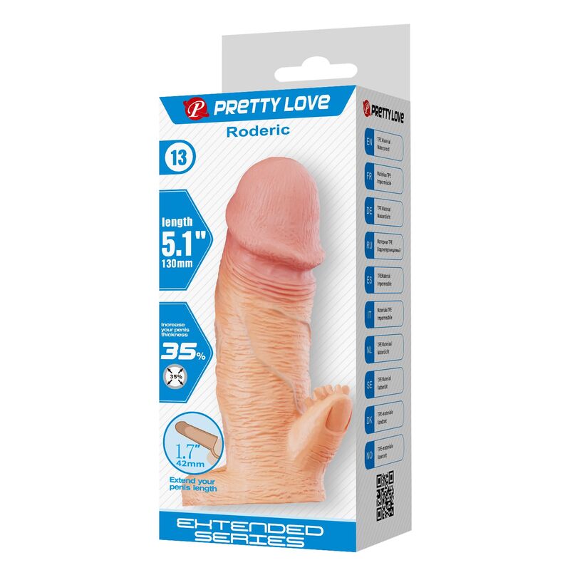 Pretty Love Manicotto - Accessorio intimo, colore estensione roderico 13 cm ø 3 8 cm naturale - vista frontale