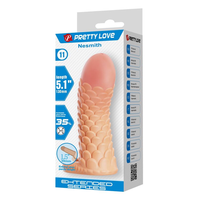 Pretty Love Manicotto - Accessorio intimo, colore estensione nesmith 13 cm ø 3 8 cm naturale - vista frontale