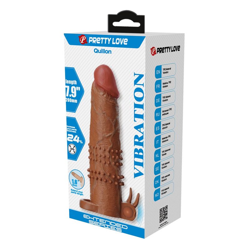 Pretty Love Manicotto - Accessorio intimo, colore quillon 20 cm ø 4 cm marrone - dettaglio