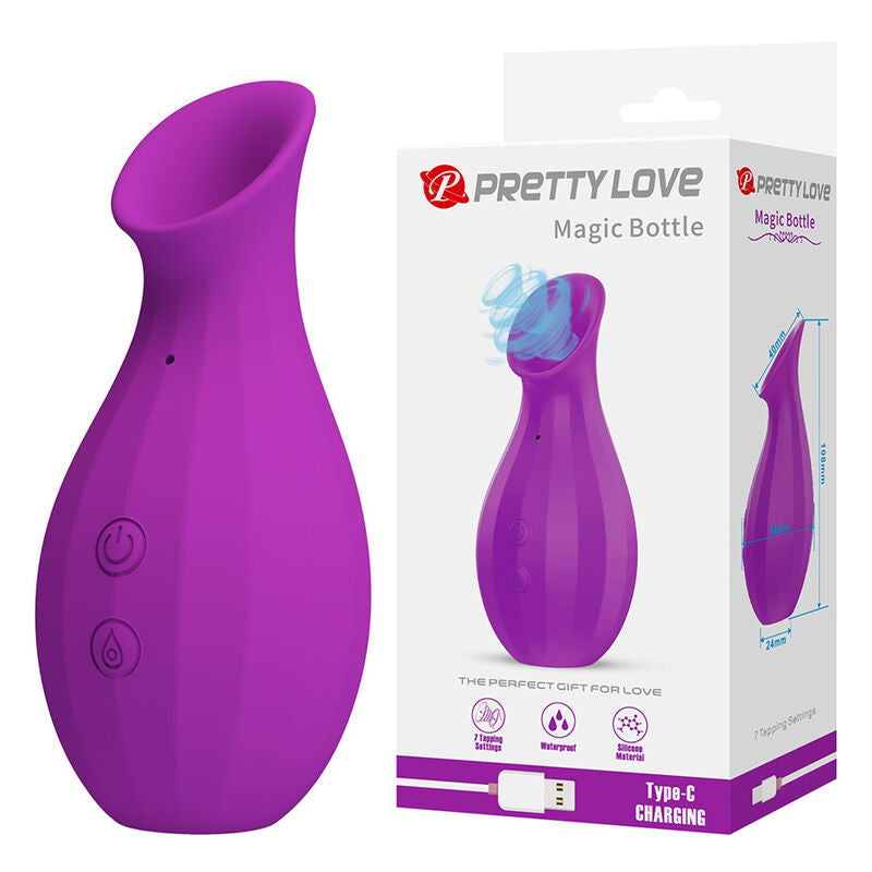 Pretty Love Suzione - Massaggiatore ad aria pulsata, colore bottiglia magica viola
