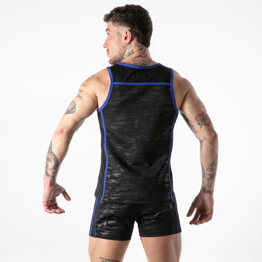 Locker Gear Canotta Gialla - Accessorio intimo, colore blu - dettaglio