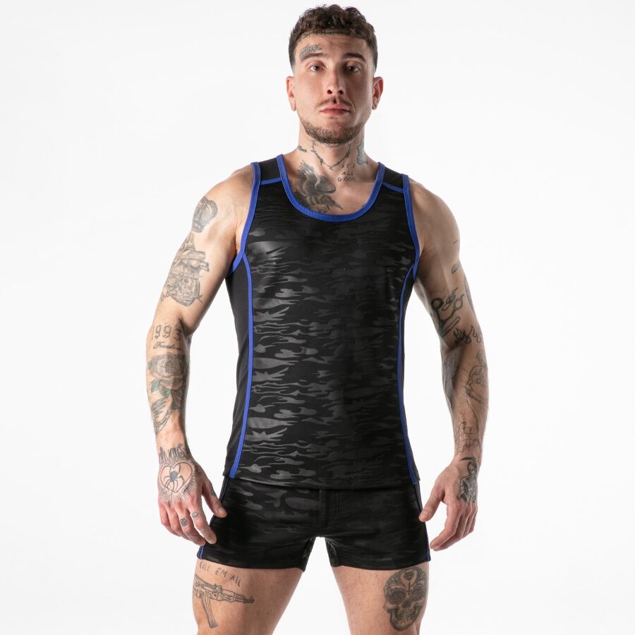 Locker Gear Canotta Gialla - Accessorio intimo, colore blu - vista laterale