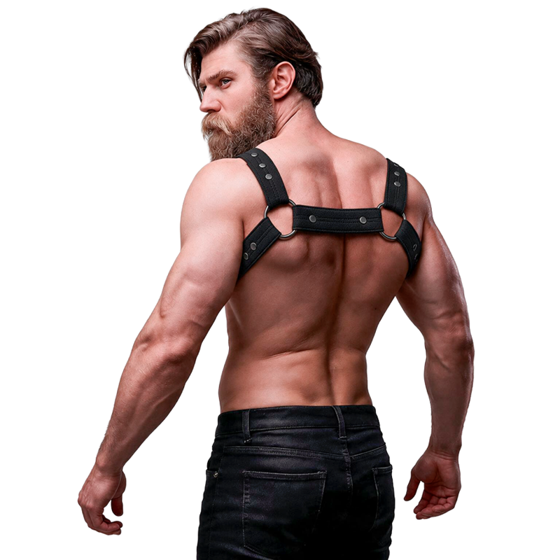 Fetish Submissive Attitudine Imbracatura Sportiva Regolabile - Accessorio intimo - vista laterale