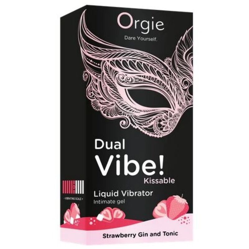 Orgie Liquido - Accessorio intimo, colore al gin alla fragola tonico - vista laterale