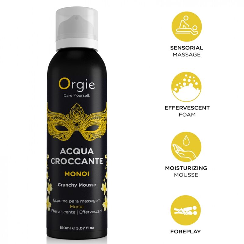 Orgie Croccante Monoi Mousse 150 ml - Olio da massaggio, kit da 3