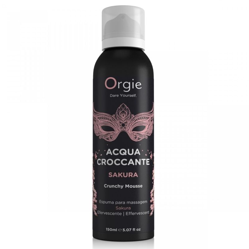 Orgie Croccante Sakura Mousse 150 ml - Olio da massaggio, kit da 3 - vista laterale