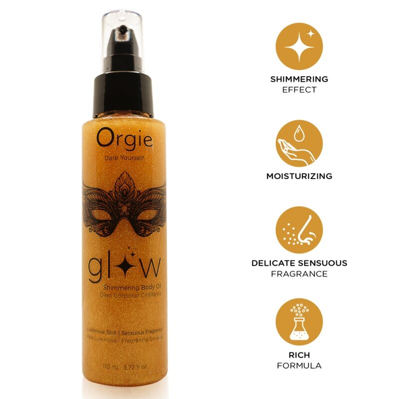 Orgie Corpo Luminoso Glow 110 ml - Olio da massaggio, kit da 3
