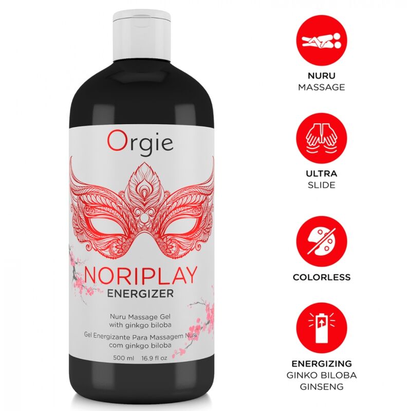 Orgie Noriplay Energizer Gel 500 ml - Olio da massaggio, kit da 3